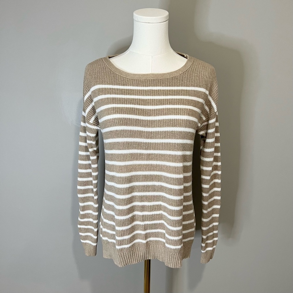 Banana Republic Striped Cotton Blend Sweater Size S
